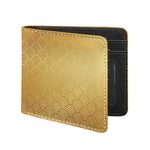 Gold Chinese Pattern Print Bifold Wallet