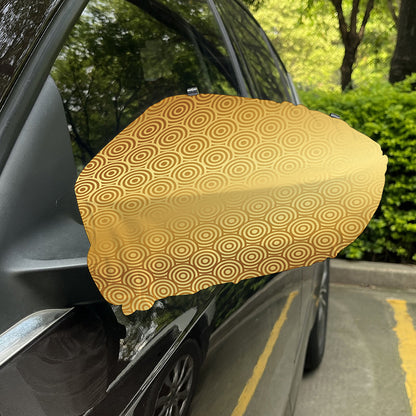 Gold Chinese Pattern Print Car Side Mirror Covers