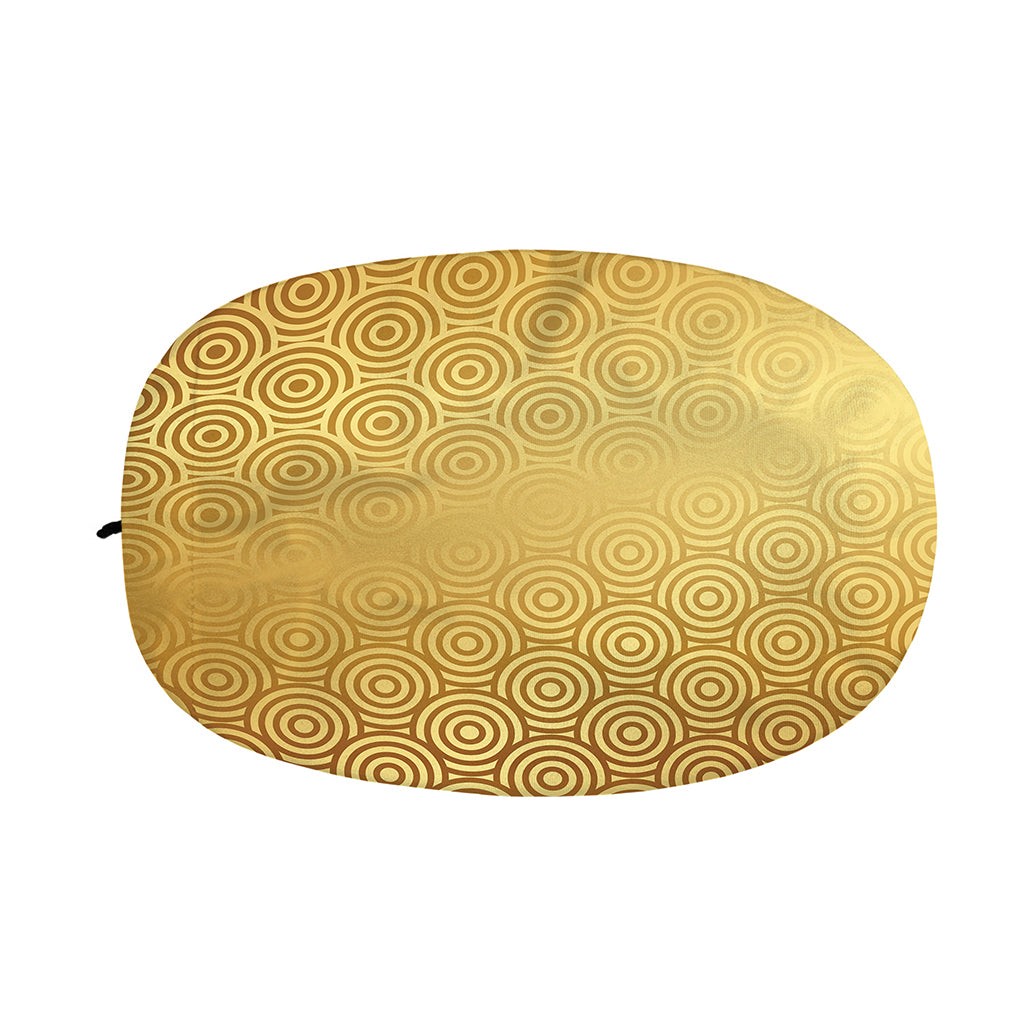 Gold Chinese Pattern Print Car Side Mirror Covers
