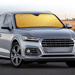 Gold Chinese Pattern Print Car Windshield Sun Shade