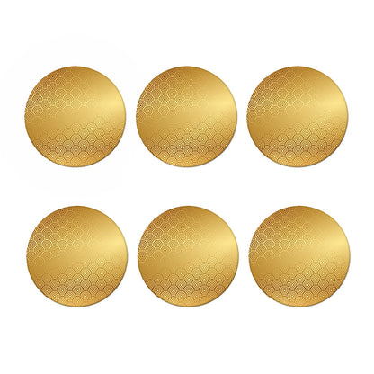 Gold Chinese Pattern Print Coaster Set