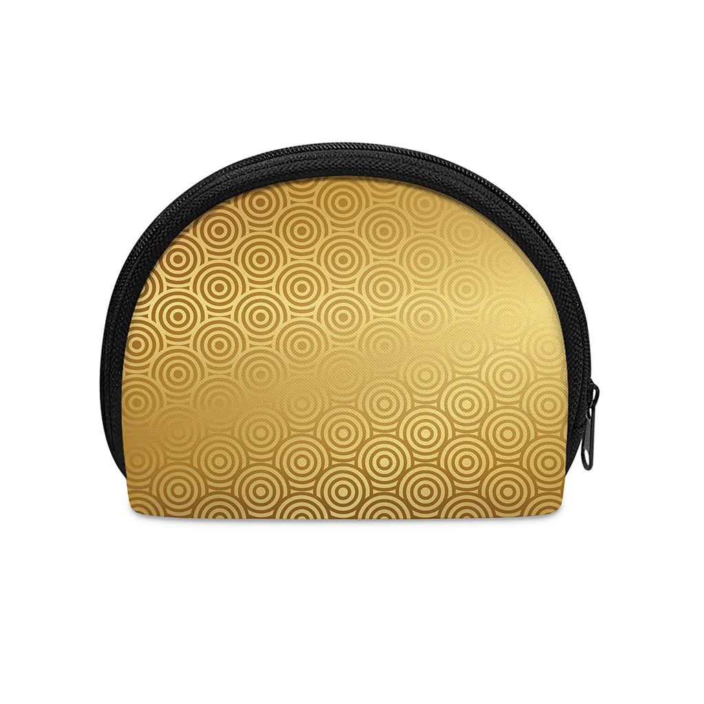 Gold Chinese Pattern Print Coin Purse