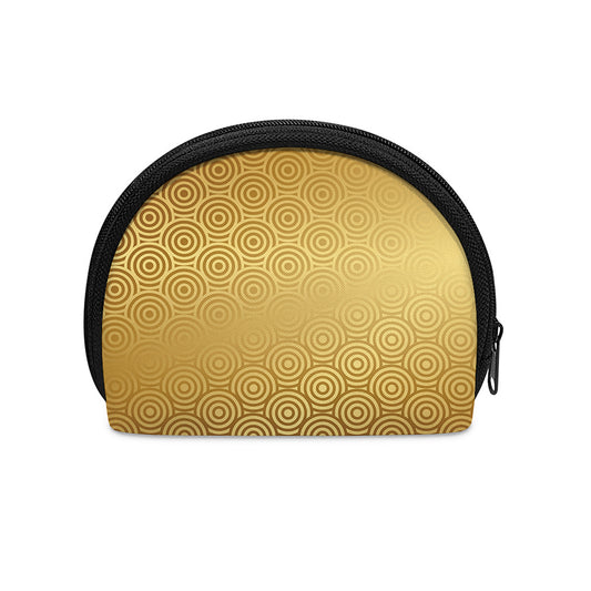 Gold Chinese Pattern Print Coin Purse