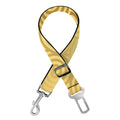 Gold Chinese Pattern Print Dog Seat Belt