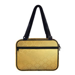 Gold Chinese Pattern Print Double Strap Bible Bag