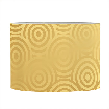 Gold Chinese Pattern Print Drum Lamp Shade
