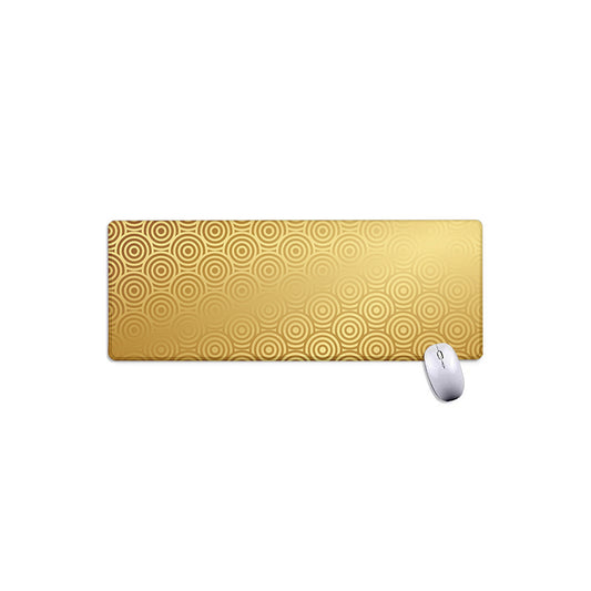 Gold Chinese Pattern Print Extended Mouse Pad