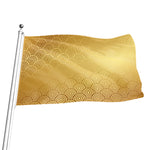 Gold Chinese Pattern Print Flag
