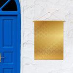 Gold Chinese Pattern Print Garden Flag