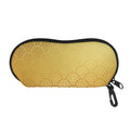 Gold Chinese Pattern Print Glasses Case