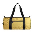 Gold Chinese Pattern Print Gym Bag