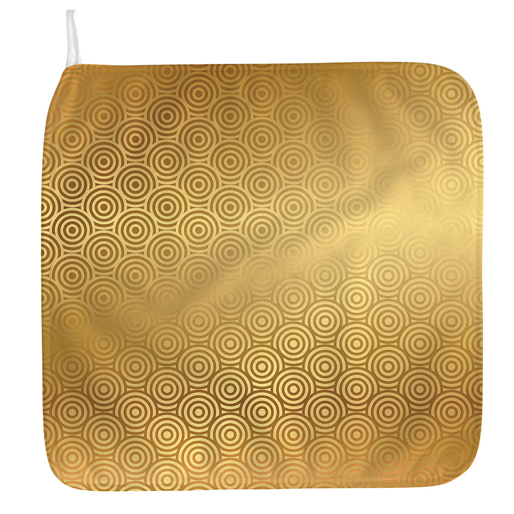 Gold Chinese Pattern Print Hand Towel