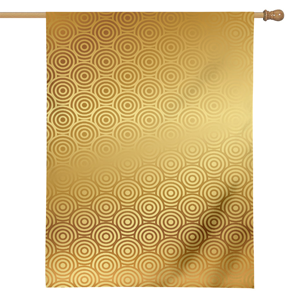Gold Chinese Pattern Print House Flag