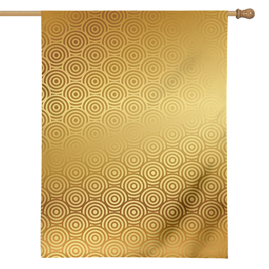 Gold Chinese Pattern Print House Flag