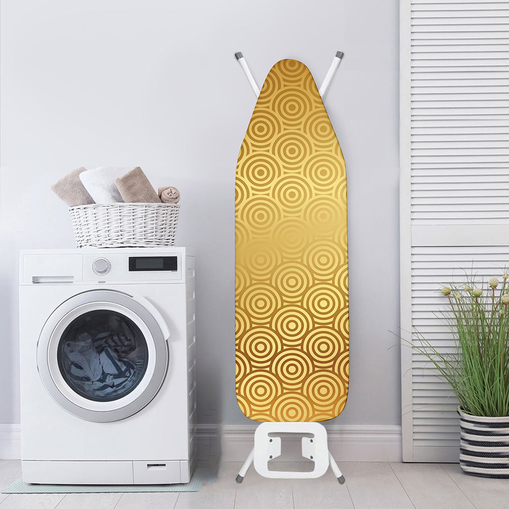 Gold Chinese Pattern Print Ironing Board Cover