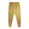 Gold Chinese Pattern Print Jogger Pants