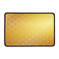 Gold Chinese Pattern Print Kitchen Mat