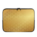 Gold Chinese Pattern Print Laptop Sleeve
