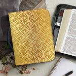 Gold Chinese Pattern Print Leather Bible Cover