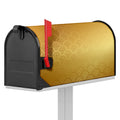 Gold Chinese Pattern Print Mailbox Cover