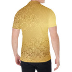Gold Chinese Pattern Print Men's Shirt