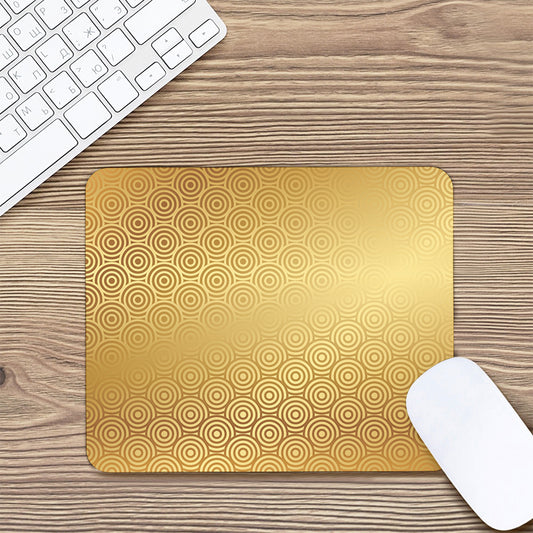 Gold Chinese Pattern Print Mouse Pad
