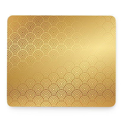 Gold Chinese Pattern Print Mouse Pad