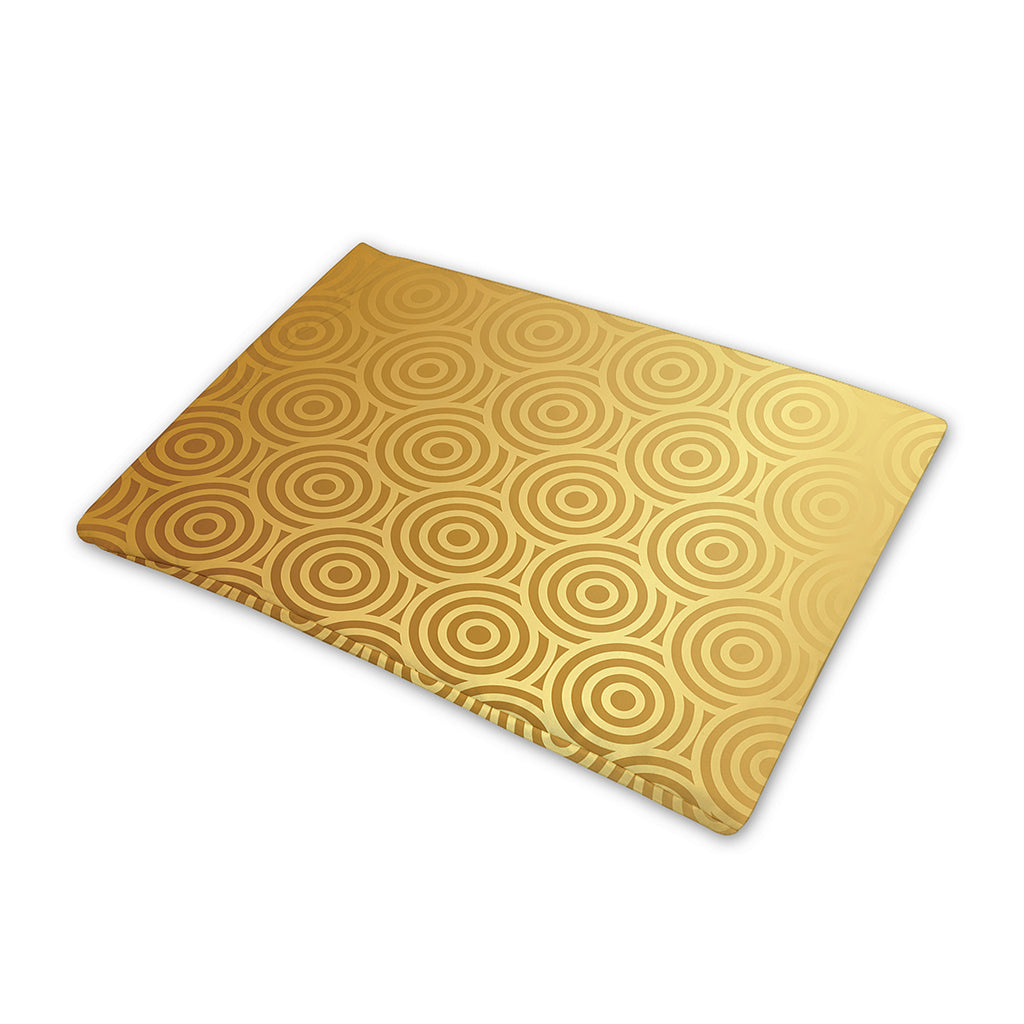 Gold Chinese Pattern Print Pet Cooling Mat Cover