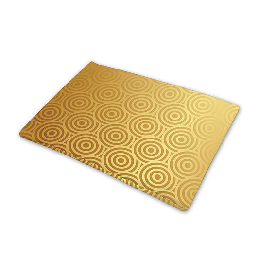 Gold Chinese Pattern Print Pet Cooling Mat Cover