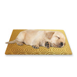 Gold Chinese Pattern Print Pet Cooling Mat Cover