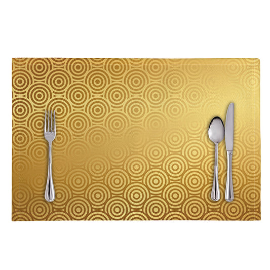 Gold Chinese Pattern Print Placemat