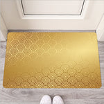 Gold Chinese Pattern Print Rubber Doormat