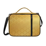 Gold Chinese Pattern Print Shoulder Strap Bible Bag