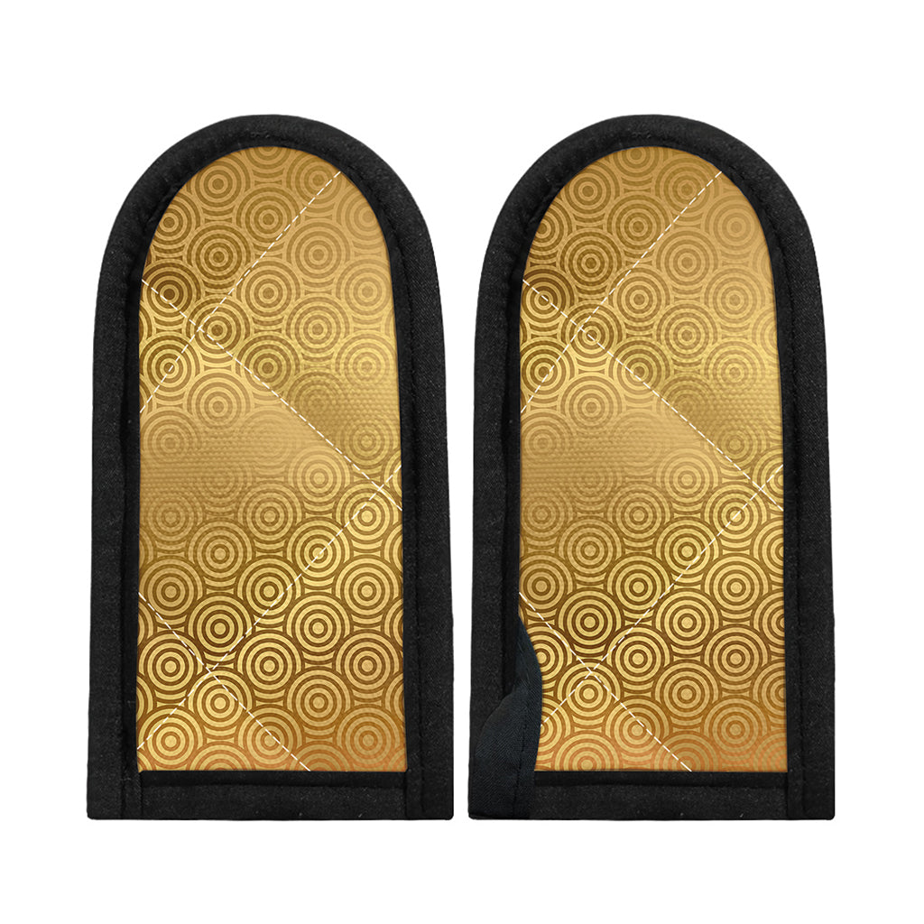 Gold Chinese Pattern Print Skillet Handle Cover