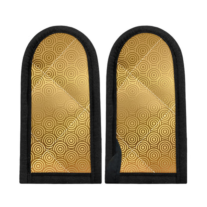 Gold Chinese Pattern Print Skillet Handle Cover