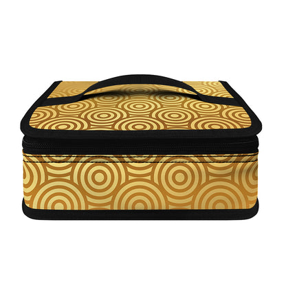 Gold Chinese Pattern Print Small Lunch Bag