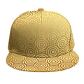 Gold Chinese Pattern Print Snapback Cap