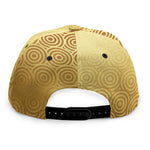 Gold Chinese Pattern Print Snapback Cap