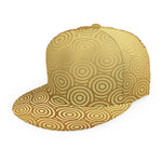 Gold Chinese Pattern Print Snapback Cap