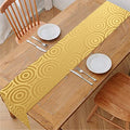 Gold Chinese Pattern Print Table Runner