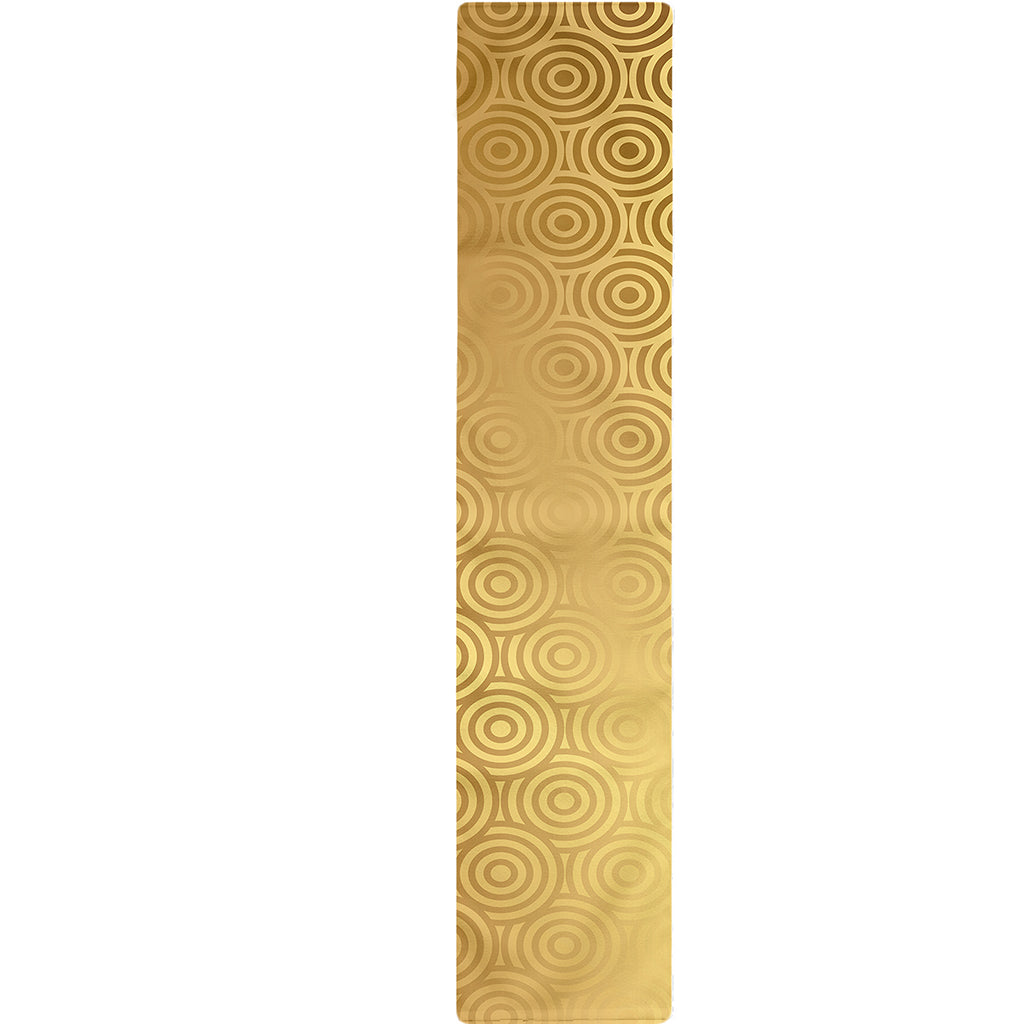 Gold Chinese Pattern Print Table Runner