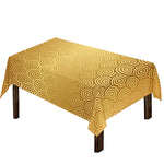Gold Chinese Pattern Print Tablecloth