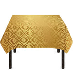 Gold Chinese Pattern Print Tablecloth