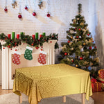 Gold Chinese Pattern Print Tablecloth