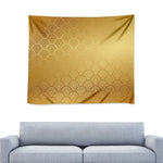 Gold Chinese Pattern Print Tapestry
