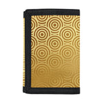 Gold Chinese Pattern Print Trifold Wallet
