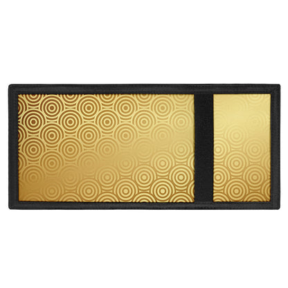 Gold Chinese Pattern Print Trifold Wallet