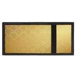 Gold Chinese Pattern Print Trifold Wallet