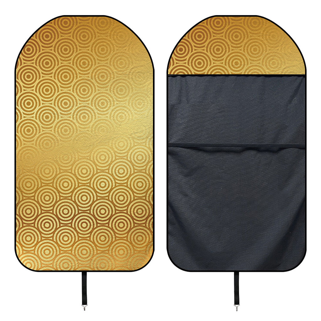 Gold Chinese Pattern Print Waterproof Car Seat Cover
