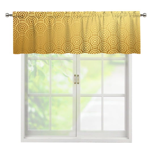 Gold Chinese Pattern Print Window Valance